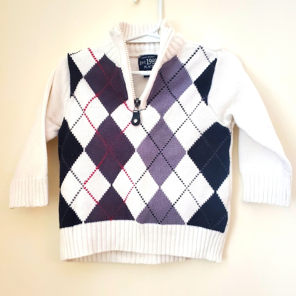 Children’s Place Boys Preppy Argyle Sweater